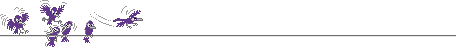 Horizontal Line or Rule with
        birds, as on a clothesline.